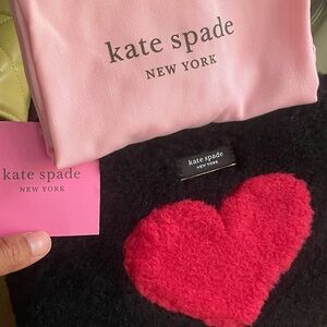 Kate Spade Faux Fur Shearling Sam Icon Intarsia Small Heart Tote